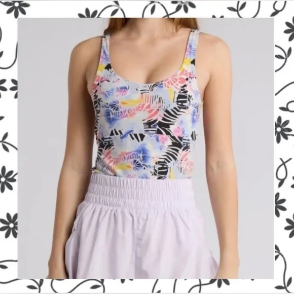 Fp Movement Never Better Printed Mystic Floral Combo Tank free people M NWT NEW - Picture 9 of 9